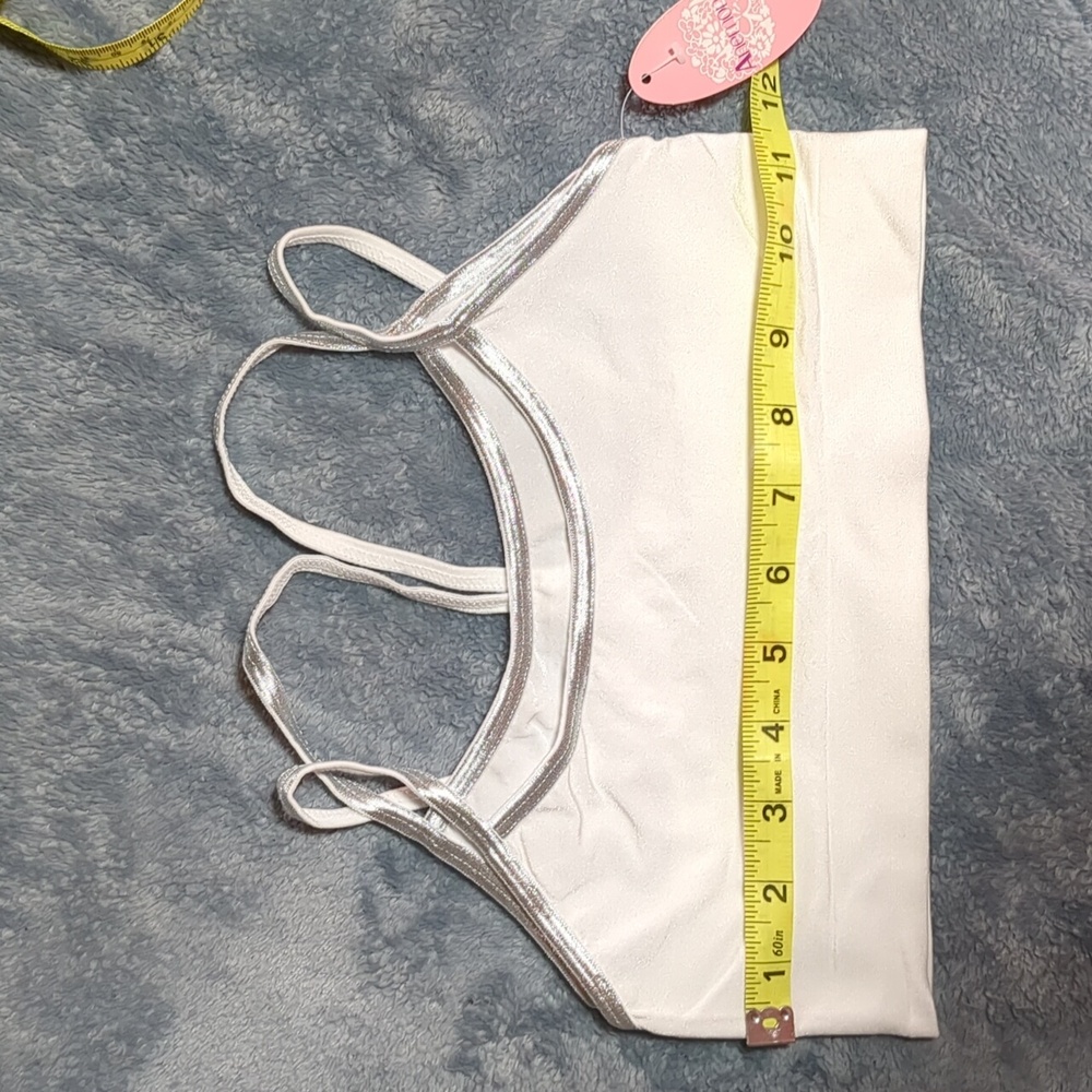 Silver and White Women's Bralette - Picture 3 of 7